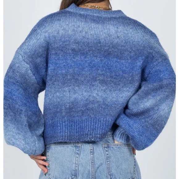 Blue Gradient Knit Sweater - Picture 2 of 7